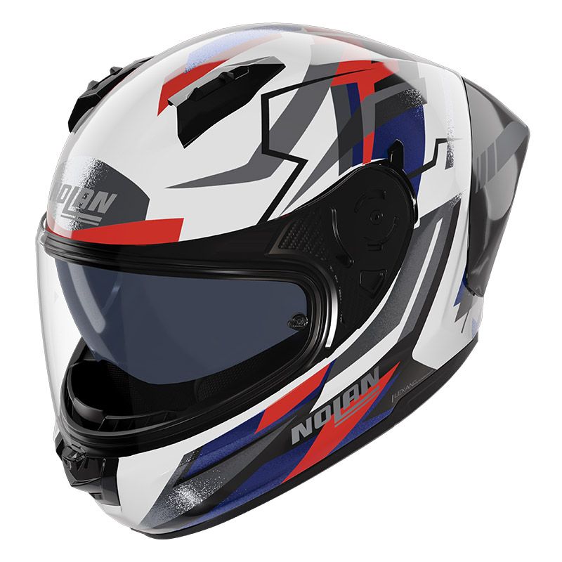 Casco Integrale NOLAN N60-6 SPORT CORSA - (Bianco/Blu/Rosso) Casco Integrale NOLAN N60-6 SPORT CORSA - (Bianco/Blu/Rosso)