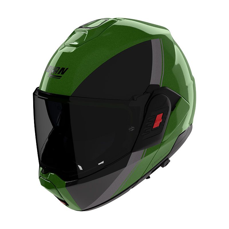 Casco Modulare Ribaltabile NOLAN N120-1 VERNICIATURA SPECIALE - (Verde Metallo/Nero/Grigio)