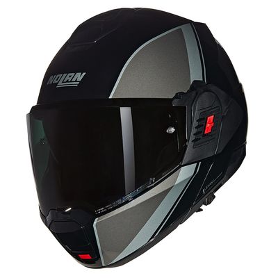 Casco Modulare Ribaltabile NOLAN N120-1 VERNICIATURA SPECIALE - (Nero/Grigio/Argento)