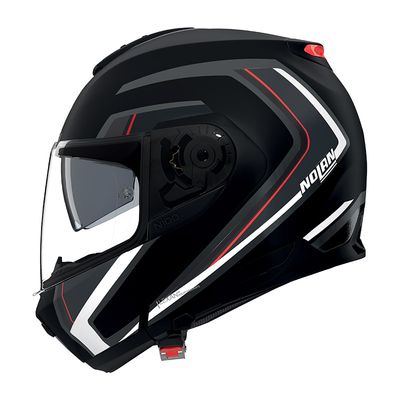 Casco Modulare NOLAN N100-6 RADIANTE - (Nero/Argento/Rosso)
