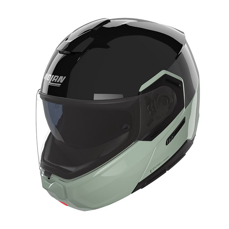 Casco Modulare NOLAN N90-3 VERNICIATURA SPECIALE - (Nero/Verde Grigio)