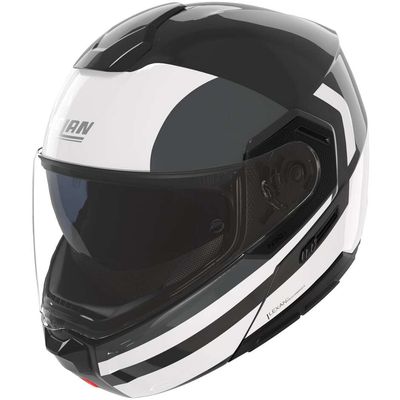 Casco Modulare NOLAN N90-3 ROBOTO - (Nero/Argento/Bianco)