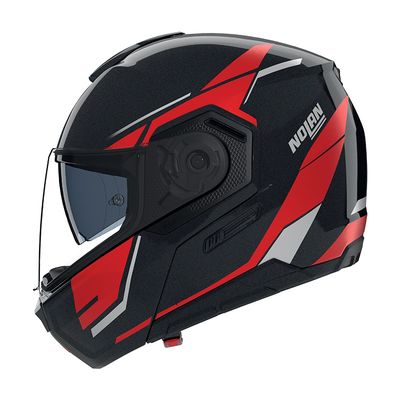 Casco Modulare NOLAN N90-3 SINCRONO - (Nero/Rosso/Bianco) Casco Modulare NOLAN N90-3 SINCRONO - (Nero/Rosso/Bianco)