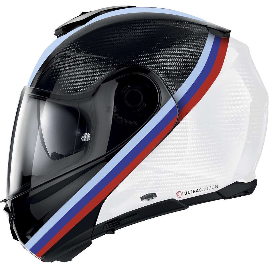 Casco Modulare NOLAN X-1005 ULTRA CARBON GEMINI - (Carbonio/Bianco/Rosso/Blu) Casco Modulare NOLAN X-1005 ULTRA CARBON GEMINI - (Carbonio/Bianco/Rosso/Blu)