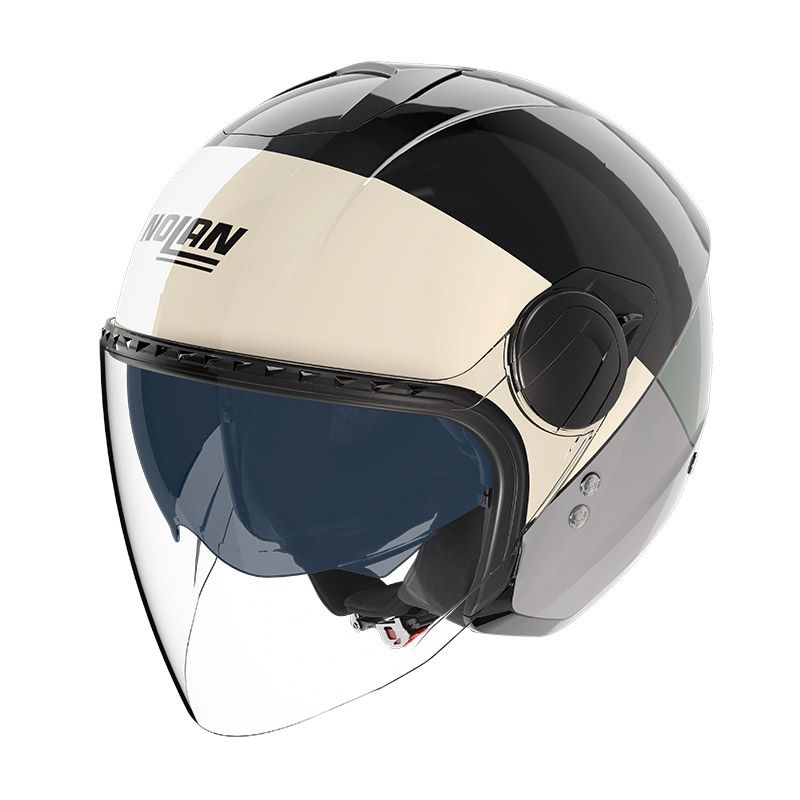 Casco Jet NOLAN N20-2 VISOR BLOCCO - (Nero/Avorio/Verde Grigio/Antracite)