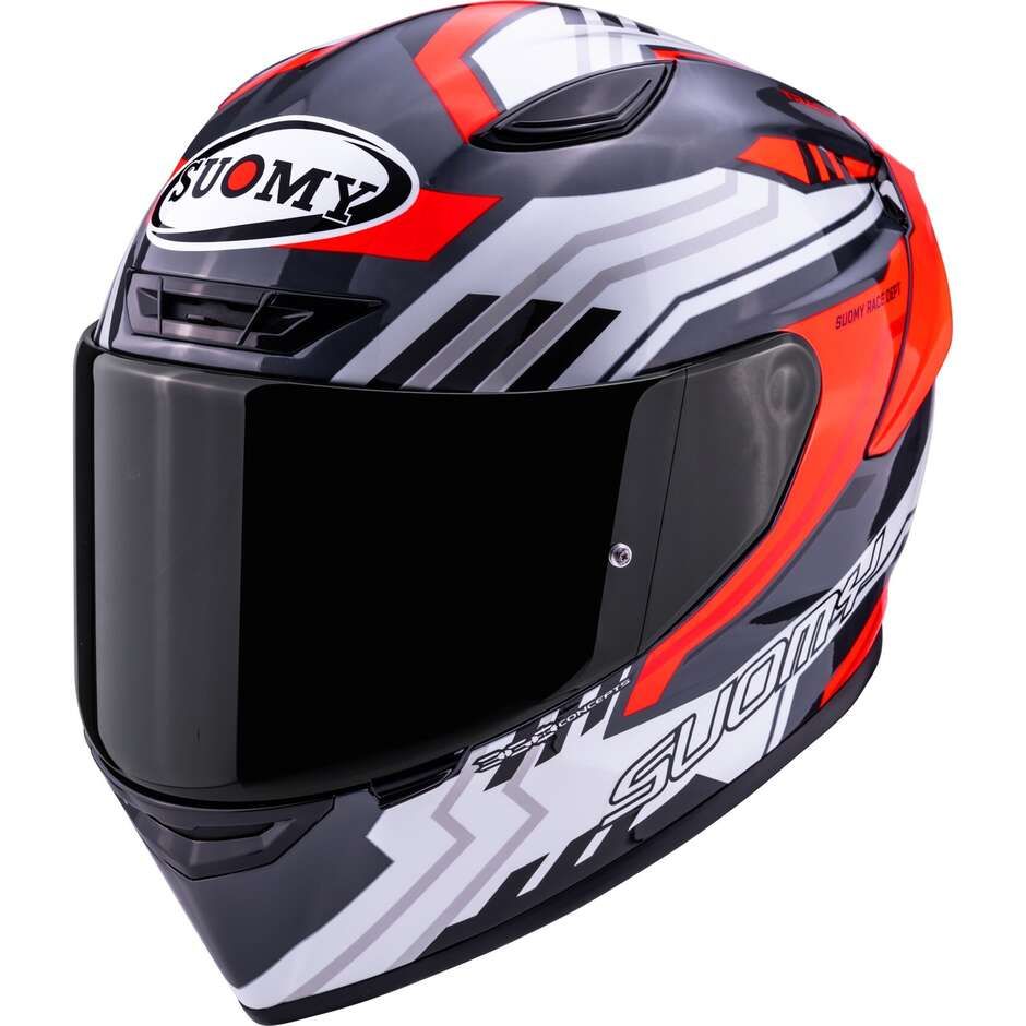 Casco Integrale SUOMY TRACK-1 FRAMEWORK - (White/Red)