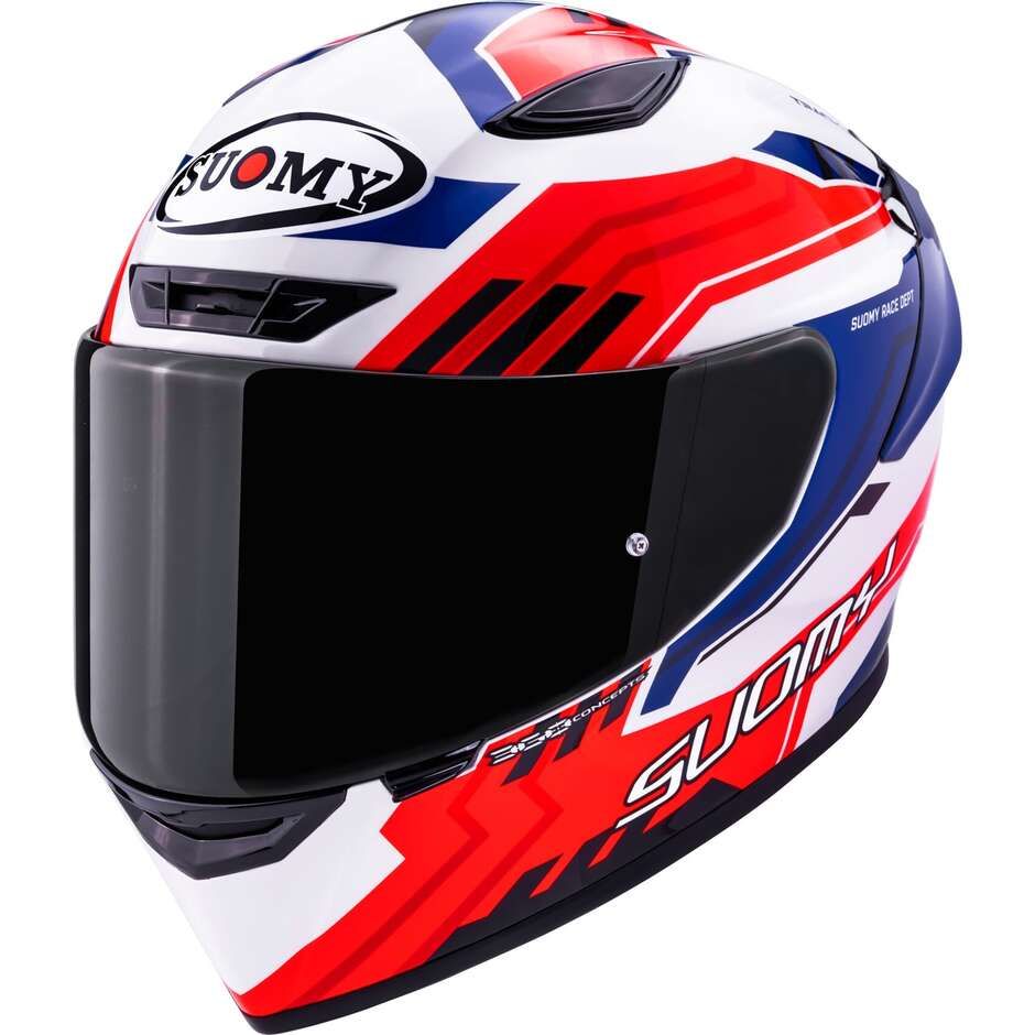 Casco Integrale SUOMY TRACK-1 FRAMEWORK - (White/Red/Blue)