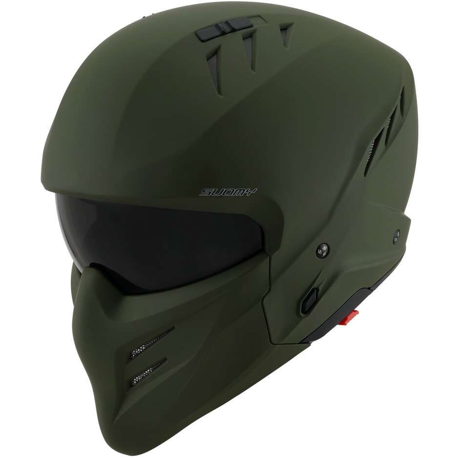 Casco Jet SUOMY ARMOR PLAIN - (Matt Army Green) Casco Jet SUOMY ARMOR PLAIN - (Matt Army Green)