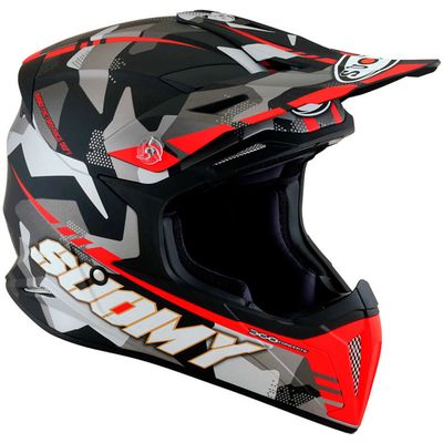 Casco Cross SUOMY X-WING CAMOUFLAGER - (Matt Red)