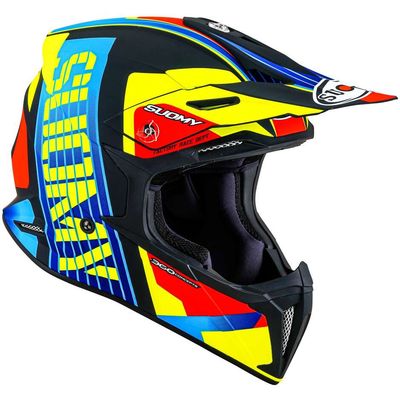 Casco Cross SUOMY X-WING AMPED - (Black/Light Blue)