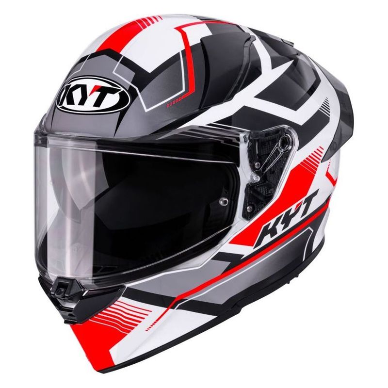 Casco Integrale KYT R2R PARSEC - (White/Red)