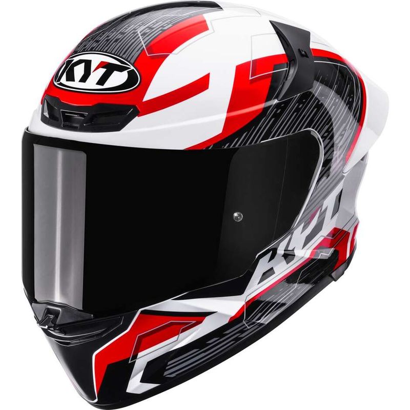 Casco Integrale KYT TT-REVO SPEEDING - (White/Red)