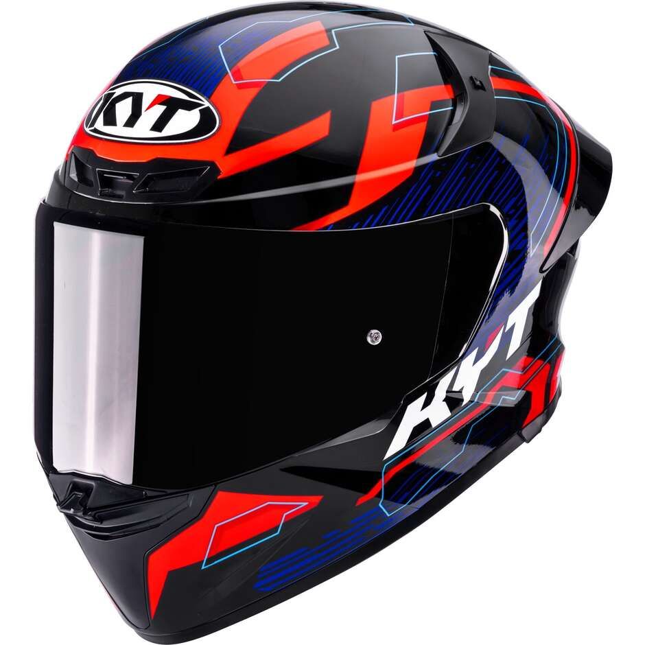 Casco Integrale KYT TT-REVO SPEEDING - (Black/Red/Blue)