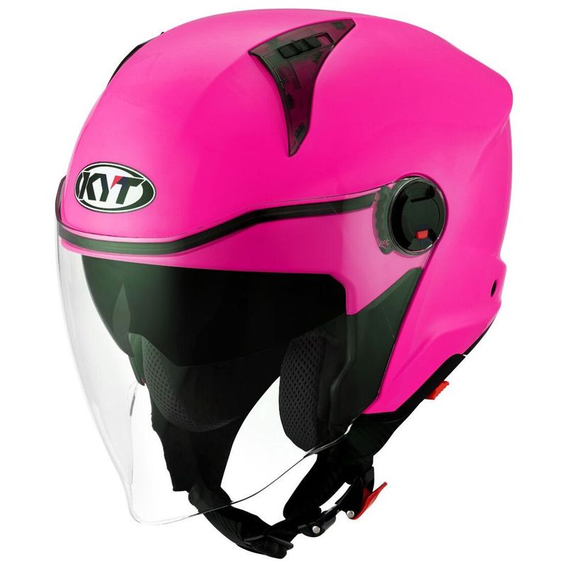 Casco Jet KYT D-CITY PLAIN - (Fuxia Fluo)