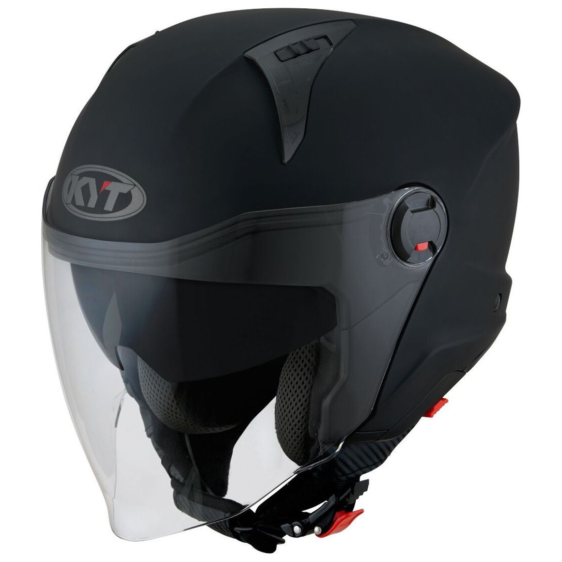 Casco Jet KYT D-CITY PLAIN - (Matt Black)