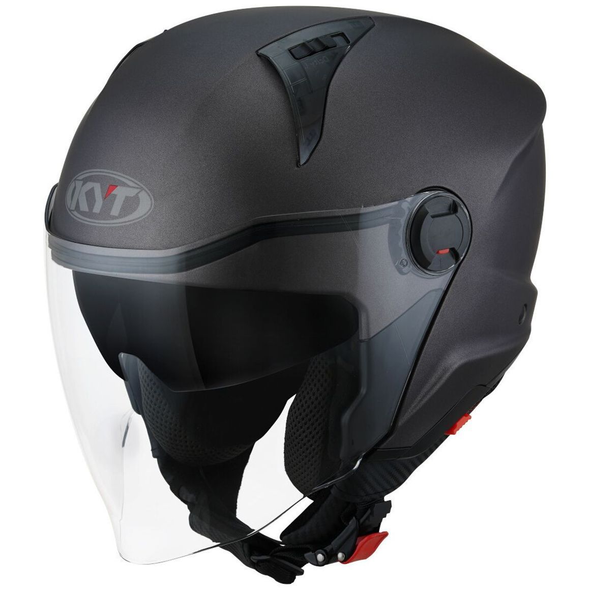 Casco Jet KYT D-CITY PLAIN - (Matt Gun Metal)