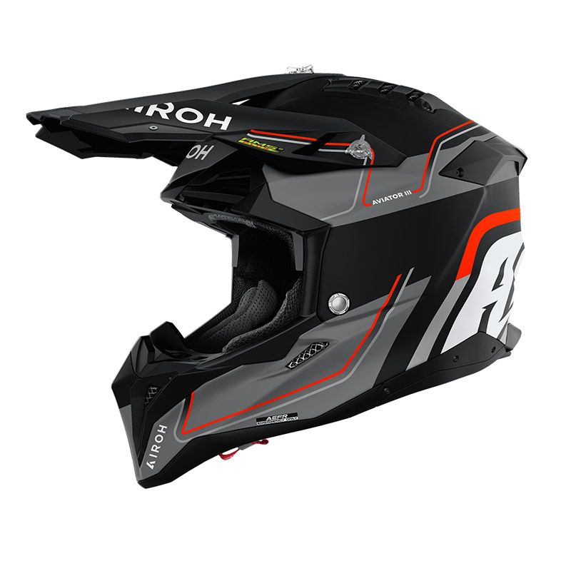 Casco Cross AIROH AVIATOR 3 LEADER - (Orange Matt)