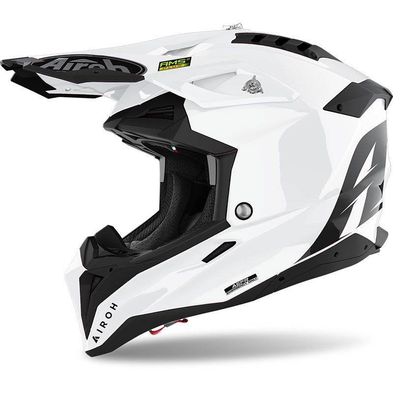 Casco Cross AIROH AVIATOR 3 COLOR - (White Gloss)