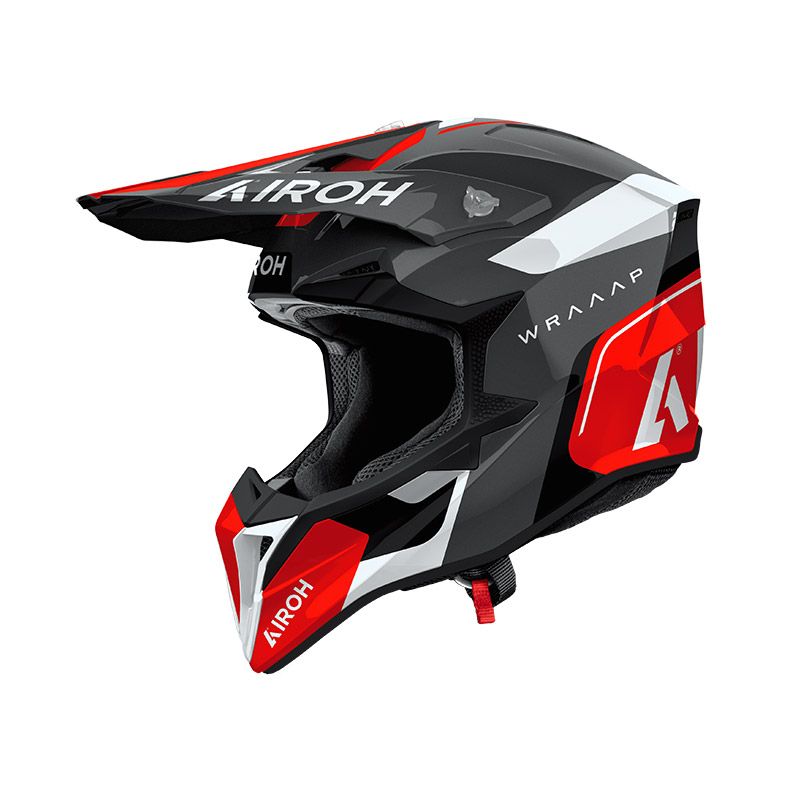 Casco Cross AIROH WRAAAP CONQUER - (Red Gloss)