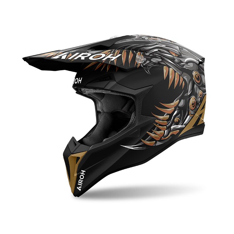 Casco Cross AIROH WRAAAP CYBORG - (Matt)