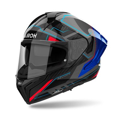 Casco Integrale AIROH MATRYX ROCKET - (Blue/Red Gloss)
