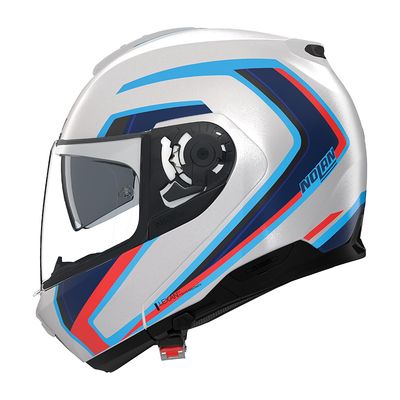 Casco Modulare NOLAN N100-6 RADIANTE - (Bianco/Blu/Rosso) Casco Modulare NOLAN N100-6 RADIANTE - (Bianco/Blu/Rosso)