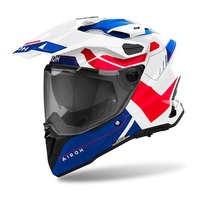 Casco Integrale Enduro AIROH COMMANDER 2 REVEAL - (Blue/Red Gloss)
