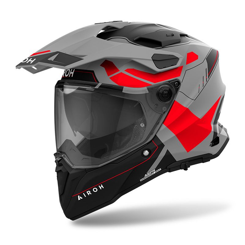 Casco Integrale Enduro AIROH COMMANDER 2 REVEAL - (Red Fluo Matt)