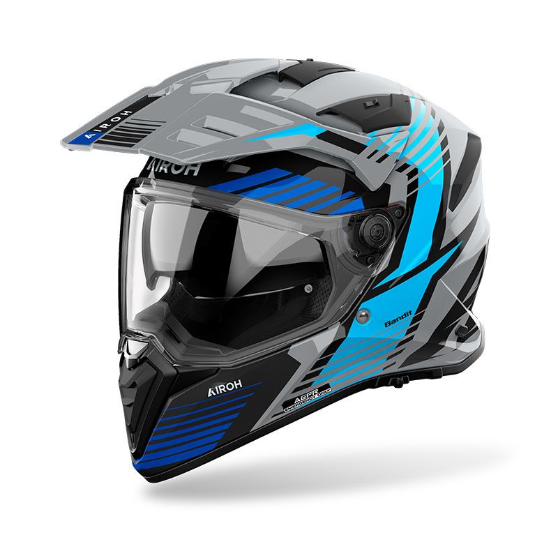 Casco Integrale Enduro AIROH BANDIT SPICY - (Blue Gloss) Casco Integrale Enduro AIROH BANDIT SPICY - (Blue Gloss)