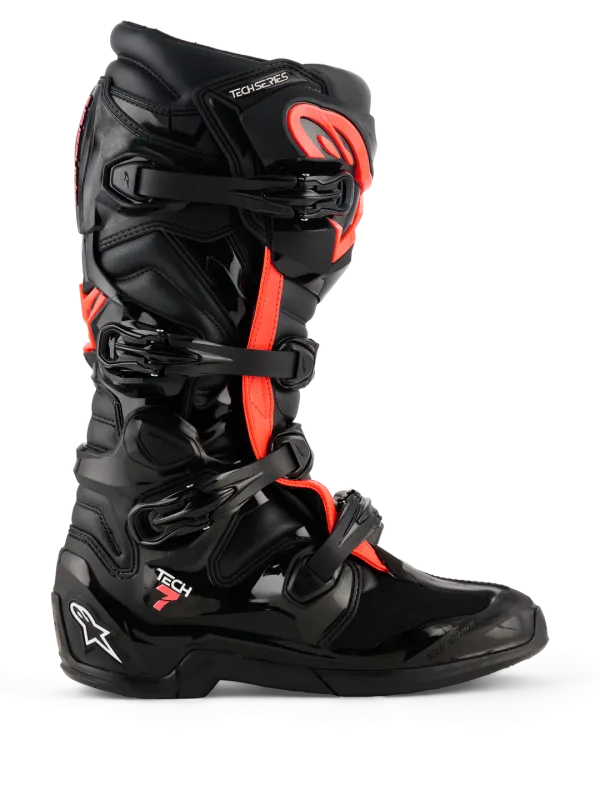 Stivali Cross ALPINESTARS TECH-7 - (Black/Red Fluo)