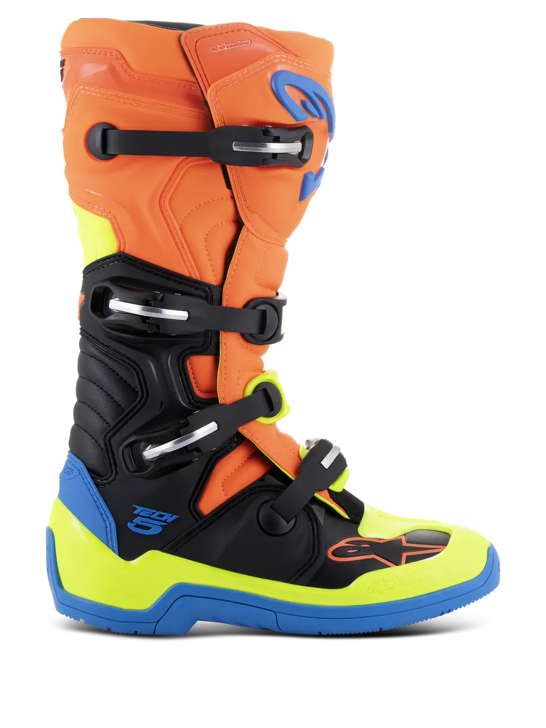 Stivali Cross ALPINESTARS TECH 5 - (Orange/Blue/Yellow)