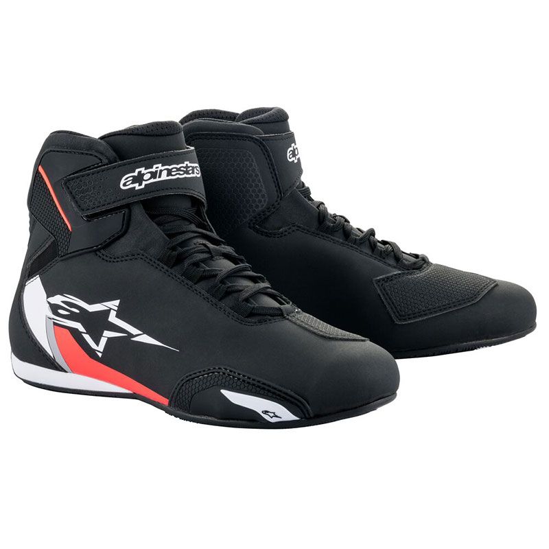 Scarpe Moto ALPINESTARS SEKTOR - (Black/White/Red Fluo)