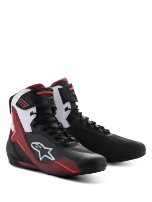 Scarpe Moto ALPINESTARS FASTER-4 - (Black/White/Dark Red)