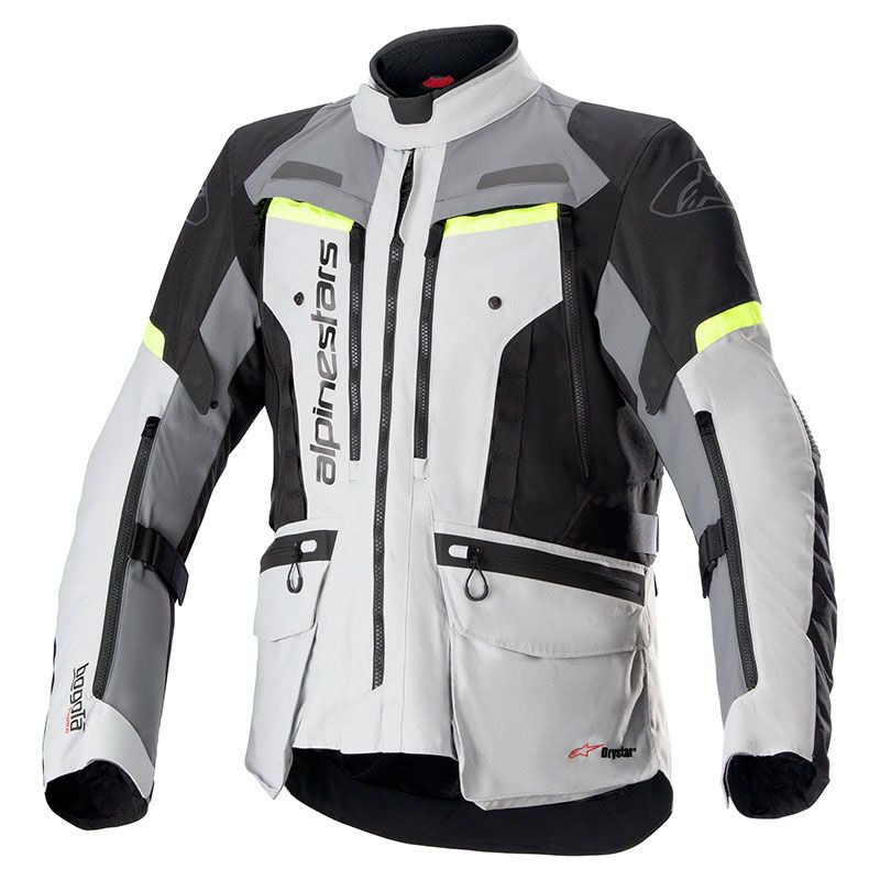 Giacca Moto ALPINESTARS BOGOTA PRO DRYSTAR - (Ice Gray/Dark Gray/Yellow Fluo)