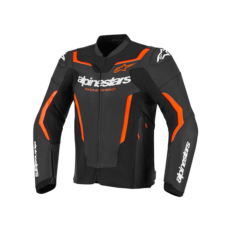 Giacca Pelle ALPINESTARS GP FORCE V2 - (Black/Red Fluo)