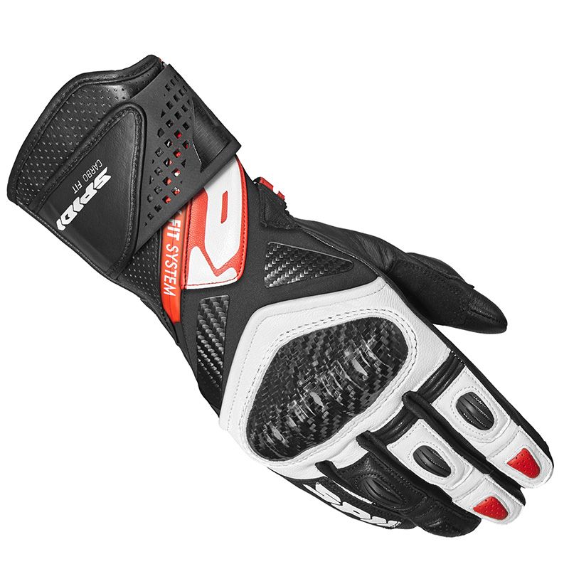 Guanti SPIDI CARBO FIT - (Black/White/Red)
