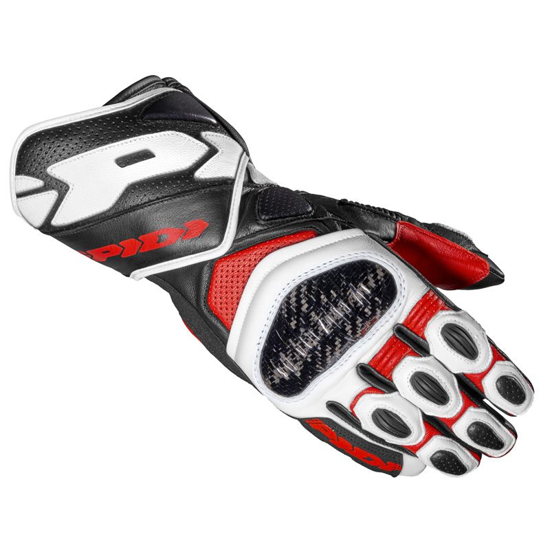 Guanti SPIDI CARBO 7 - (White/Black/Red)