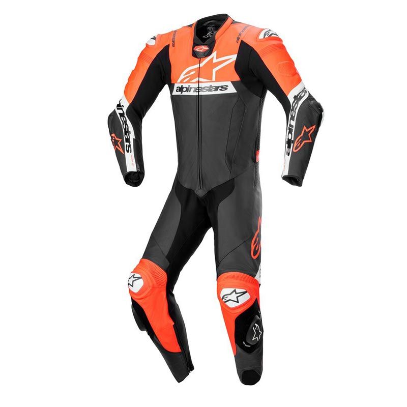 Tuta Pelle Intera ALPINESTARS MISSILE V2 WARD - (Black/Red Fluo/White)