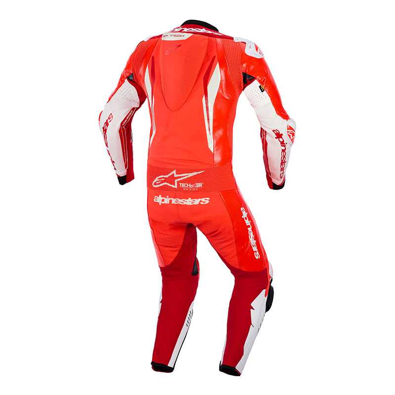 Tuta Pelle Intera ALPINESTARS GP TECH V5 - (Red Fluo/Bright Red/White)