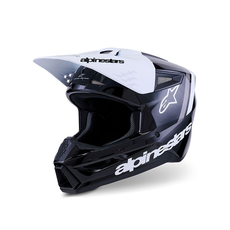 Casco Cross ALPINESTARS S-M3 RADIUM ECE2206 - (Black/White/Gray Glossy)