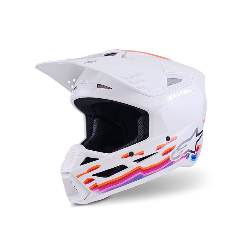 Casco Cross ALPINESTARS S-M3 FORCE ECE2206 - (White Glossy)