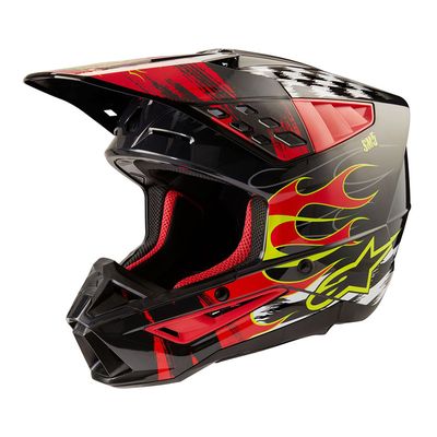 Casco Cross ALPINESTARS S-M5 RASH ECE2206 - (Dark Gray/Red Glossy)