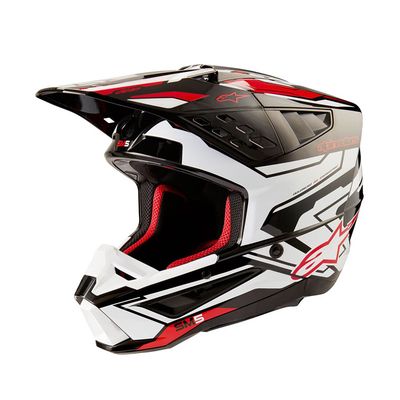 Casco Cross ALPINESTARS S-M5 ACTION 2 ECE2206 - (Black/White/Red Glossy)