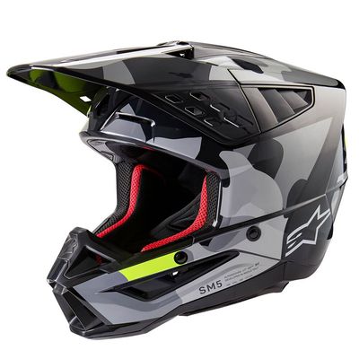 Casco Cross ALPINESTARS S-M5 ROVER 2 ECE2206 - (Dark Gray/Yellow Fluo Glossy)