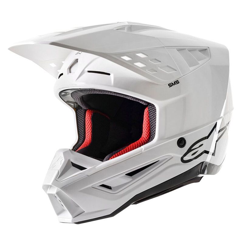 Casco Cross ALPINESTARS S-M5 SOLID ECE2206 - (White Glossy)