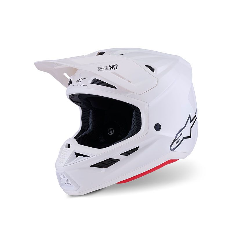 Casco Cross ALPINESTARS S-M7 SOLID ECE2206 - (White Glossy)