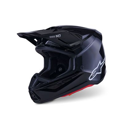 Casco Cross ALPINESTARS S-M7 SOLID ECE2206 - (Black Glossy)