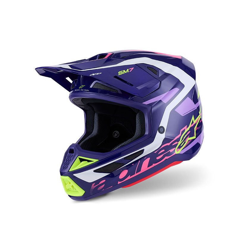 Casco Cross ALPINESTARS S-M7 DEED ECE2206 - (Purple/Pink Glossy) Casco Cross ALPINESTARS S-M7 DEED ECE2206 - (Purple/Pink Glossy)
