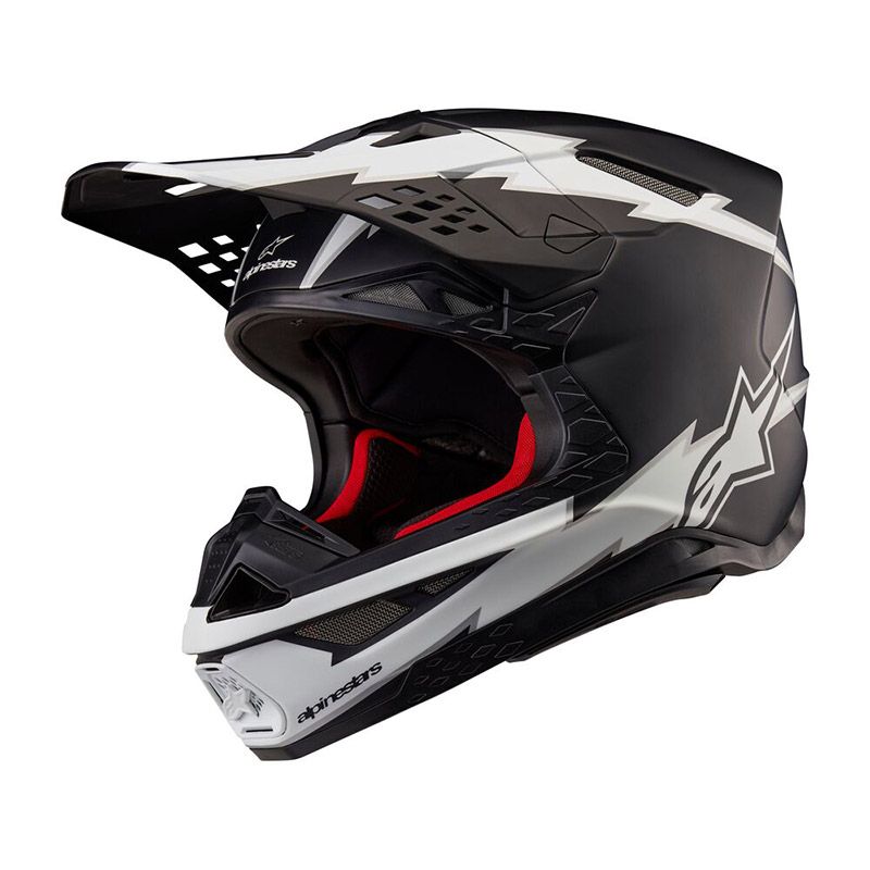 Casco Cross ALPINESTARS SUPERTECH S-M10 AMPRESS ECE2206 - (Black/White Matt)