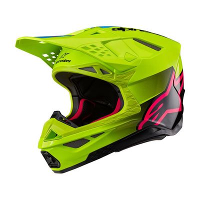 Casco Cross ALPINESTARS SUPERTECH S-M10 UNITE ECE2206 - (Yellow Fluo/Black/Pink Glossy)